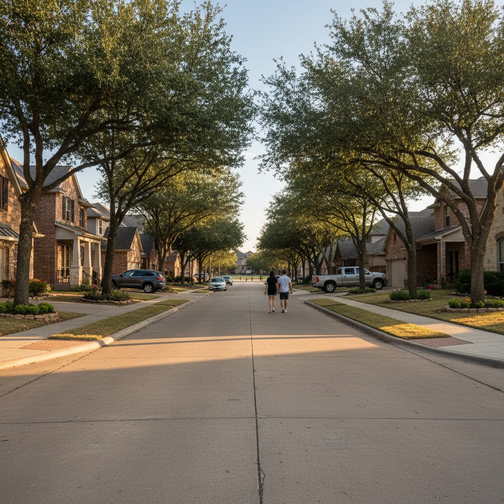 a street scene in Addison, TX