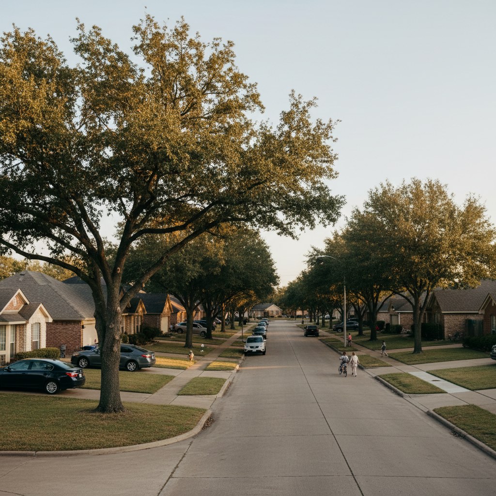 a street scene in Carrollton, TX