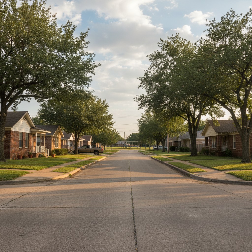 a street scene in Cockrell Hill, TX