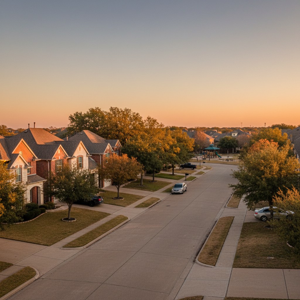 a street scene in Colleyville, TX