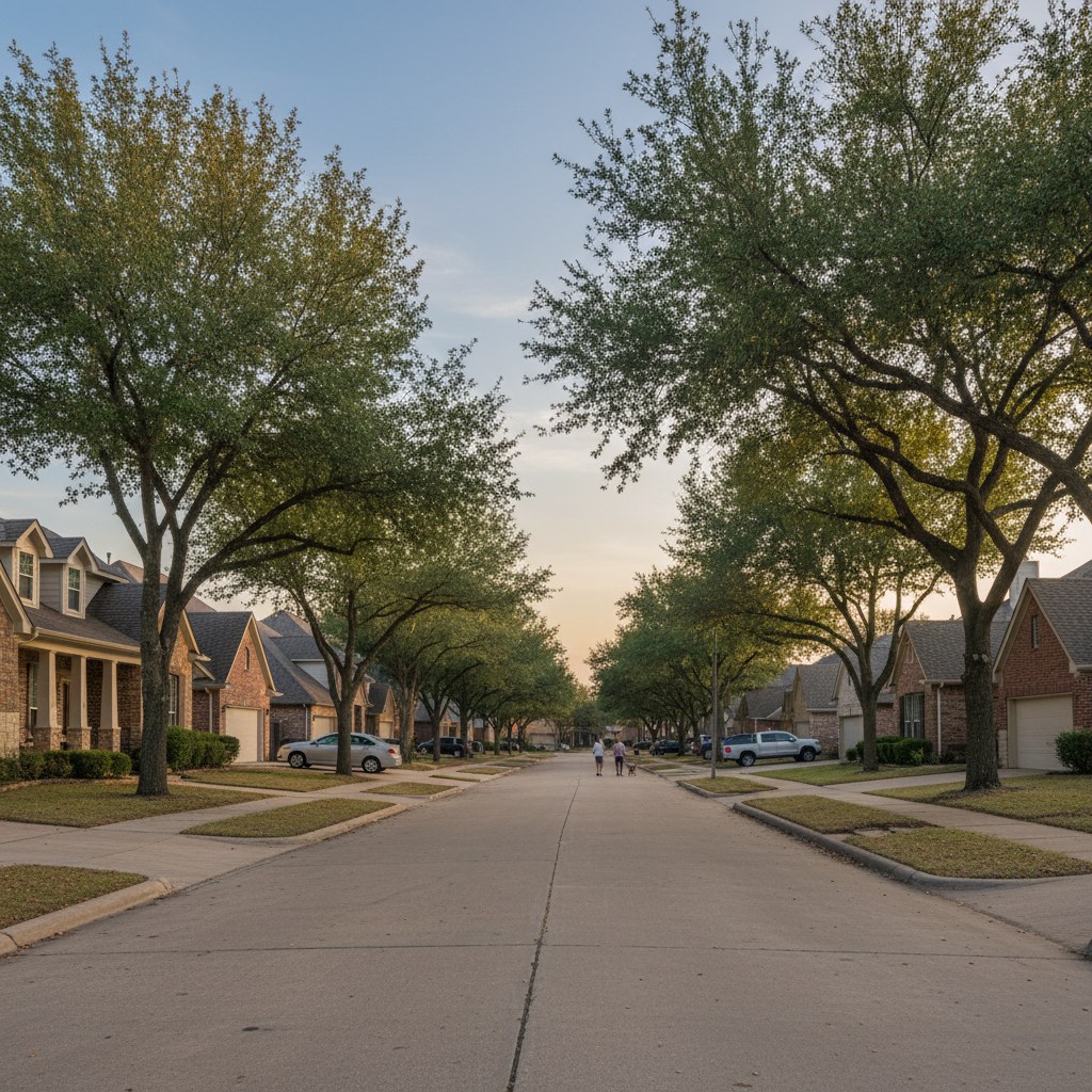 a street scene in Coppell, TX