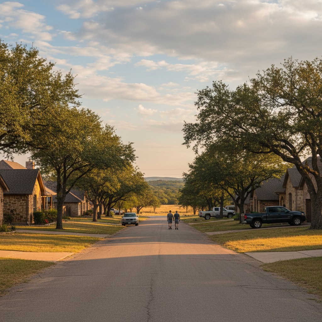 a street scene in Copper Canyon, TX