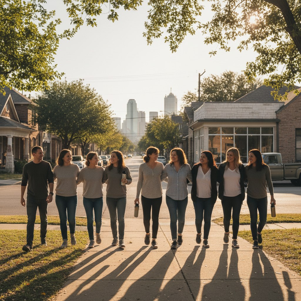 a street scene in Dallas, TX