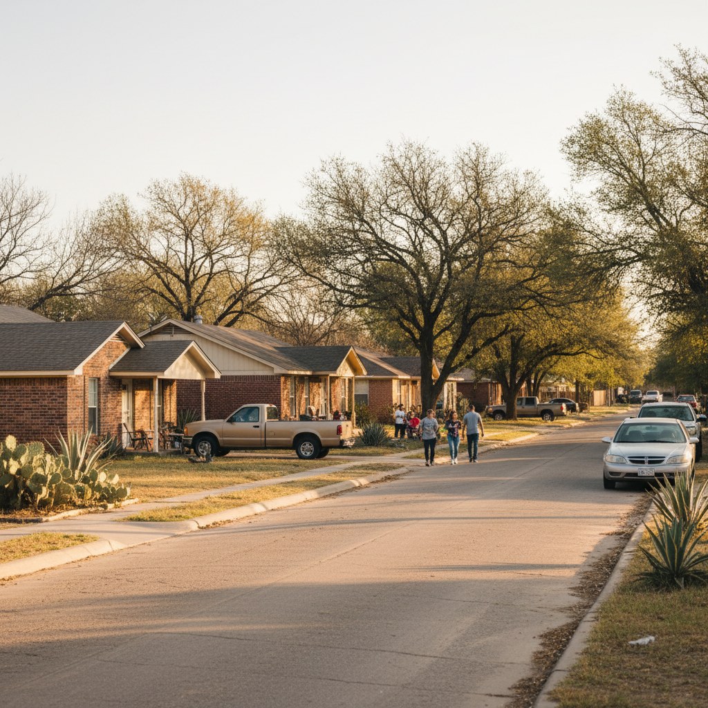 a street scene in DISH, TX