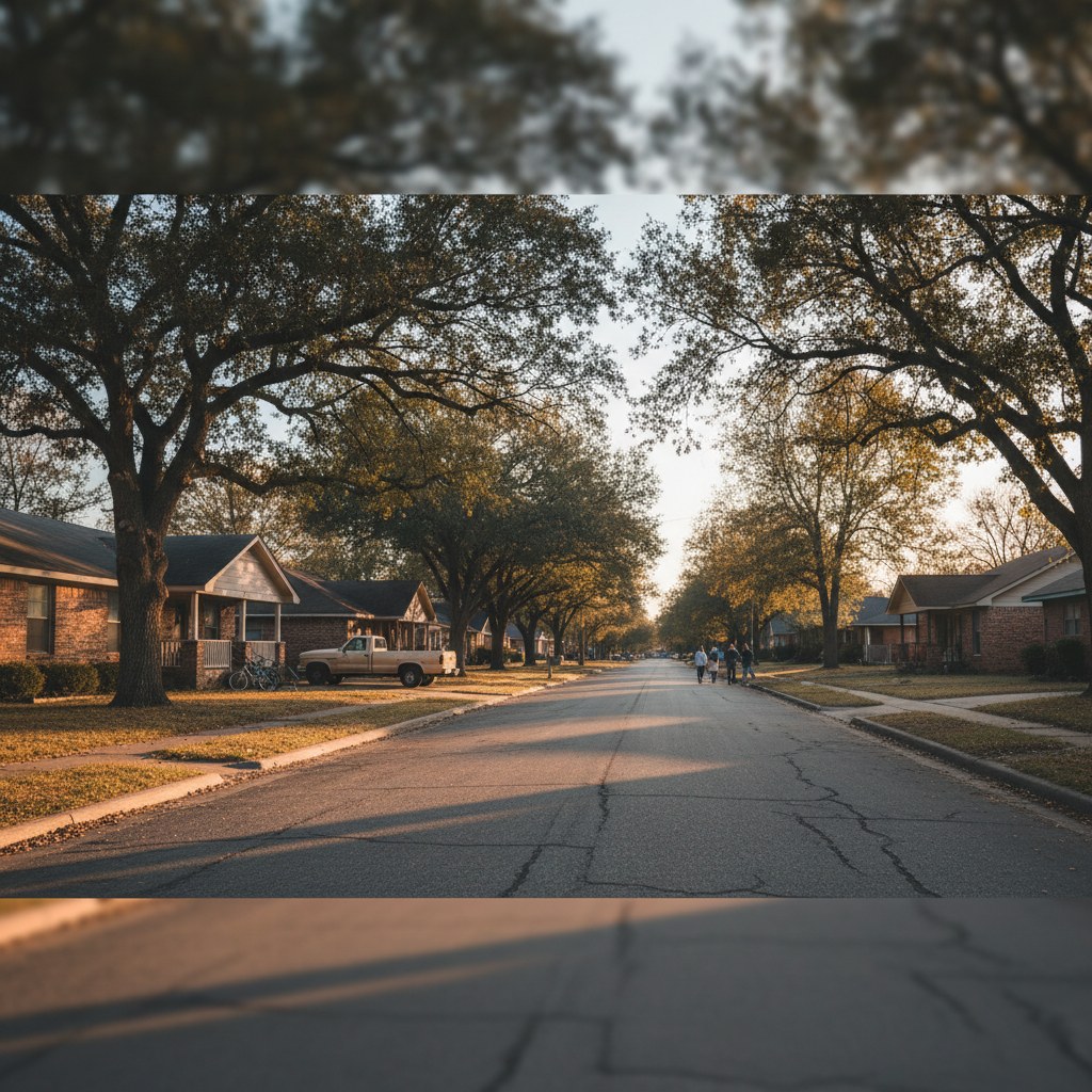 a street scene in Everman, TX