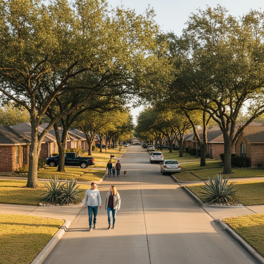 a street scene in Glenn Heights, TX