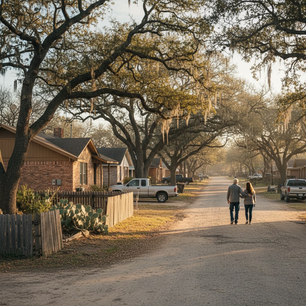 a street scene in Hackberry, TX