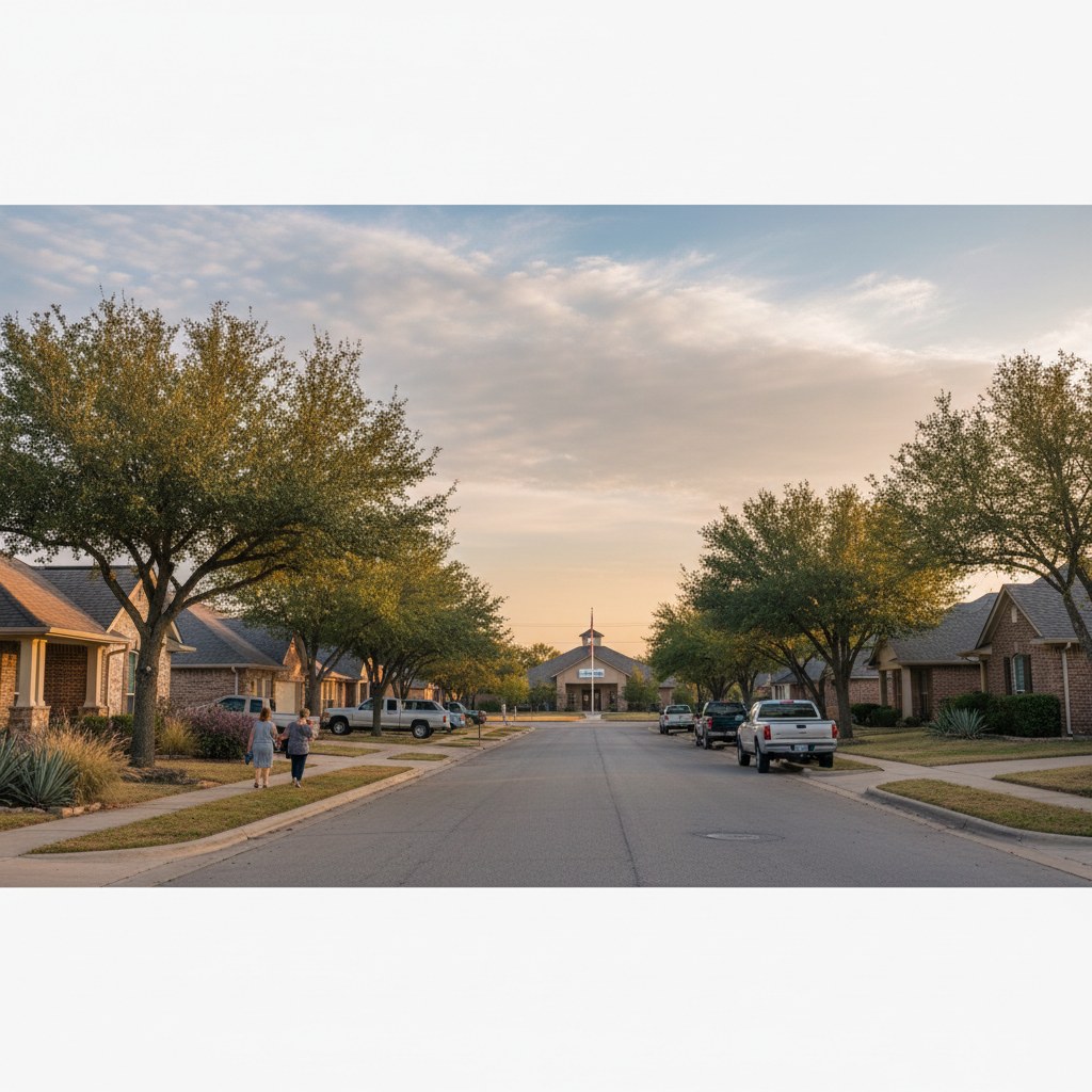 a street scene in Haslet, TX