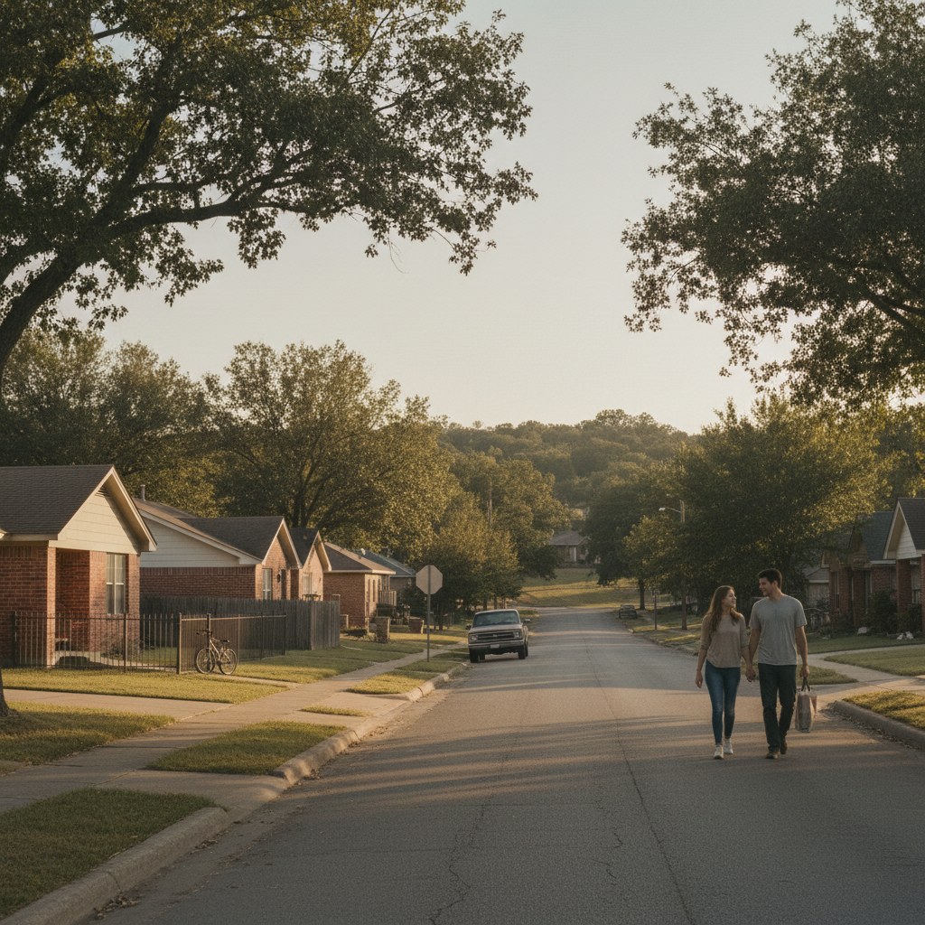 a street scene in Hurst, TX