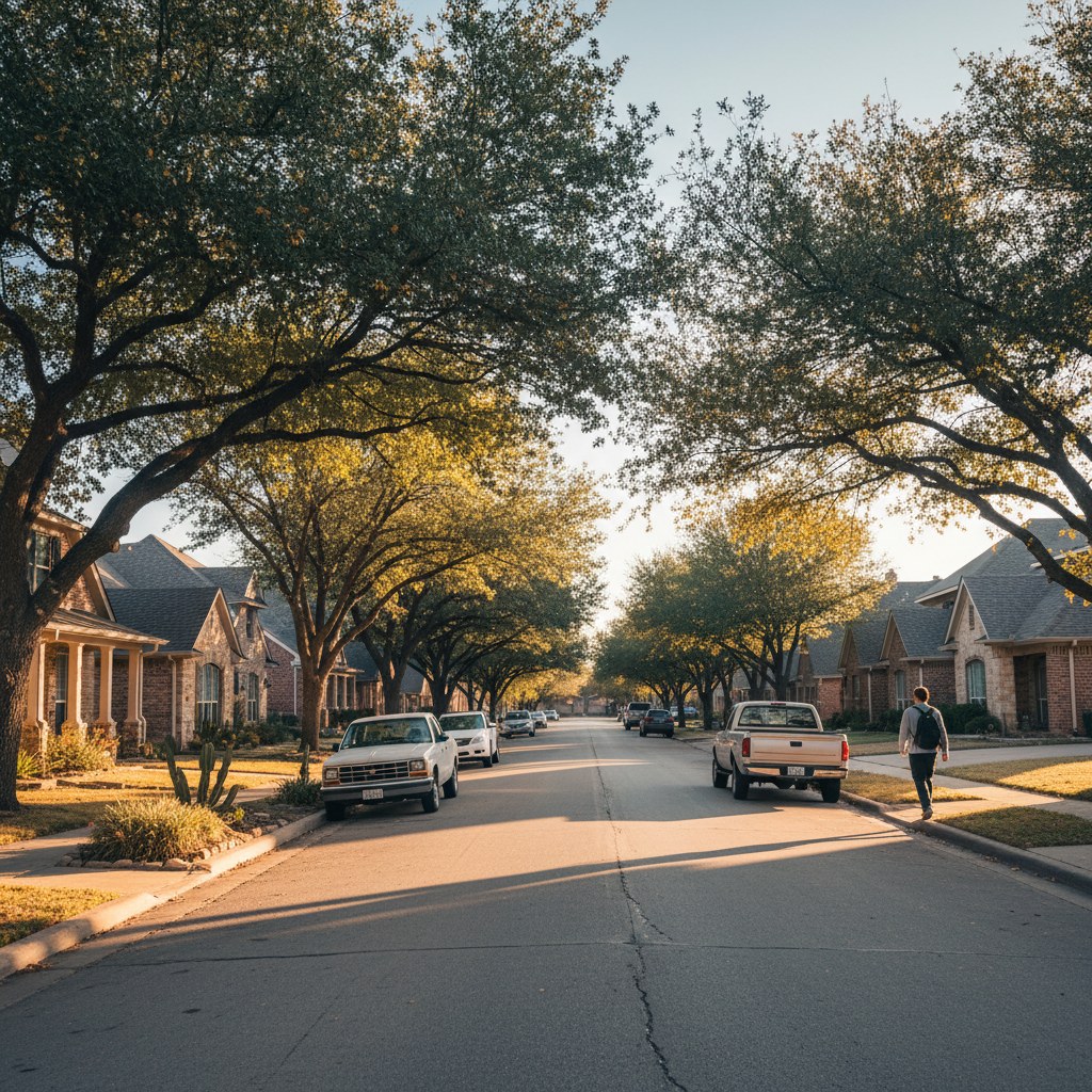 a street scene in Irving, TX