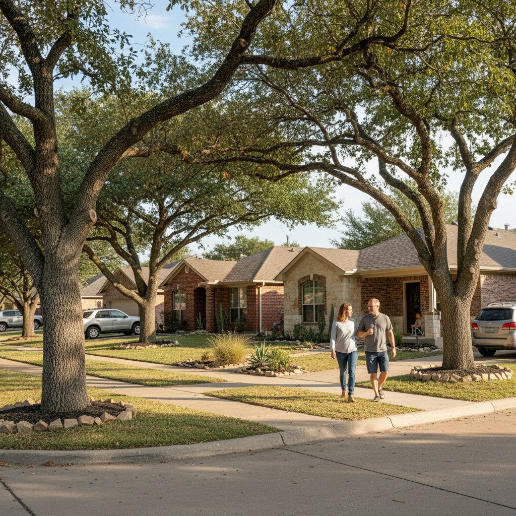 a street scene in Keller, TX