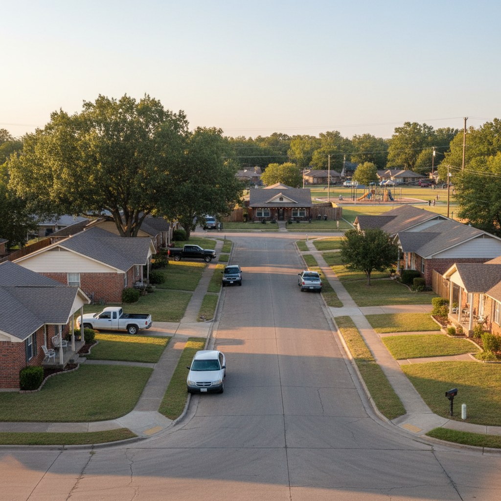 a street scene in Kennedale, TX
