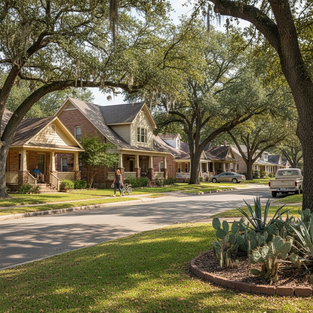 a street scene in Lakewood Village, TX
