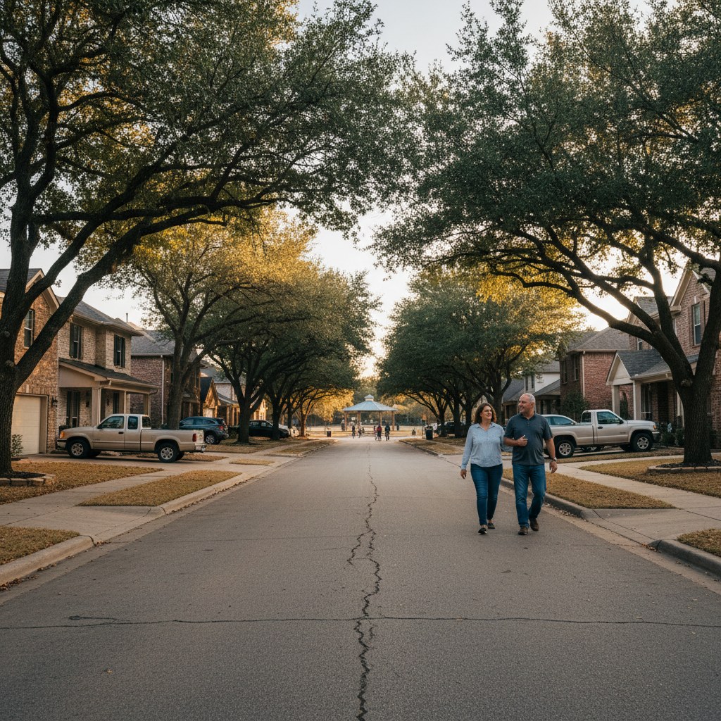 a street scene in Lancaster, TX