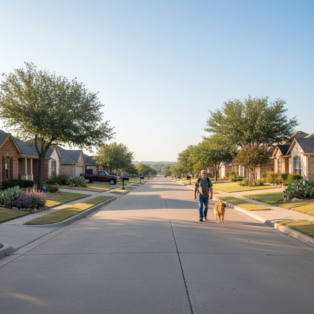 a street scene in North Richland Hills, TX