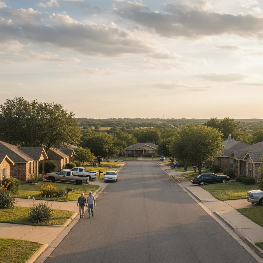 a street scene in Ovilla, TX