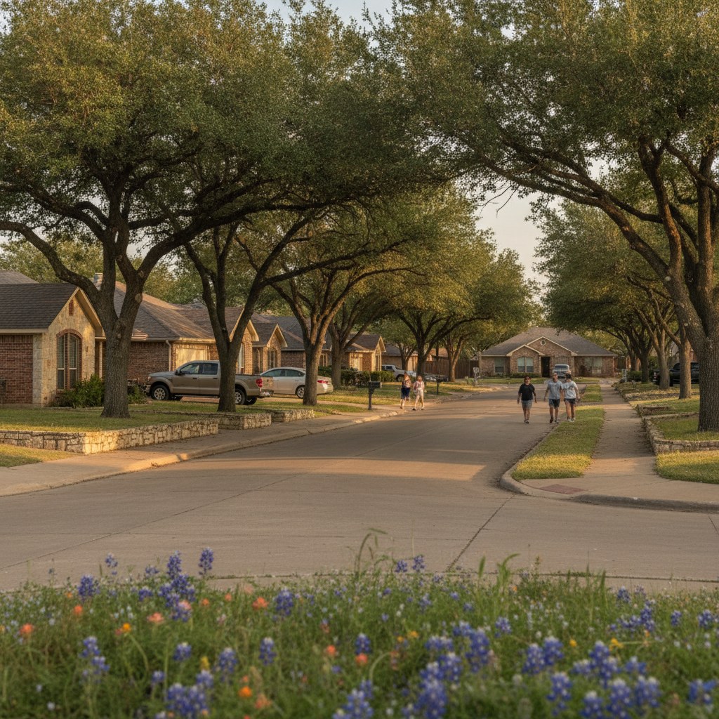 a street scene in Plano, TX