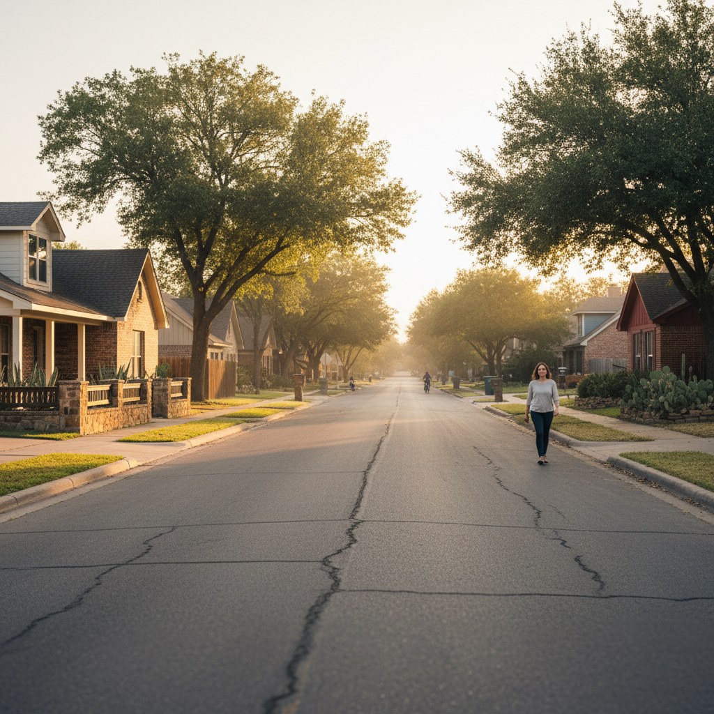 a street scene in Rendon, TX
