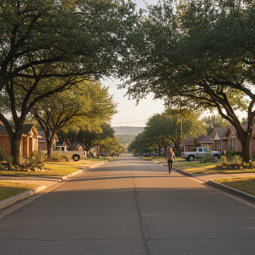 a street scene in Westover Hills, TX